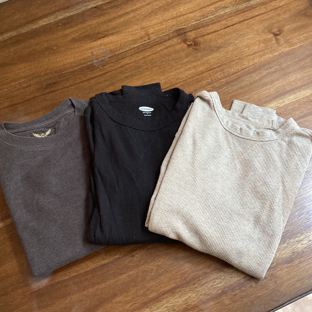 3 Thermal Under Shirts, Small